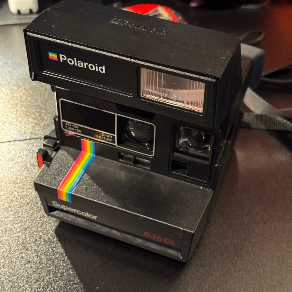 Polaroid 635 CL Instant Camera with Rainbow Accent